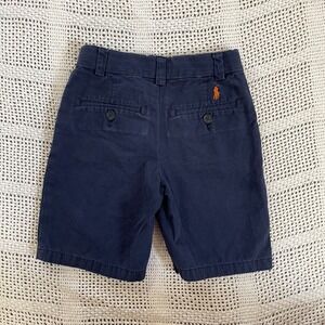 Polo Ralph Lauren Boys Navy Blue Chino Shorts Size 5 Adjustable Waist Cotton